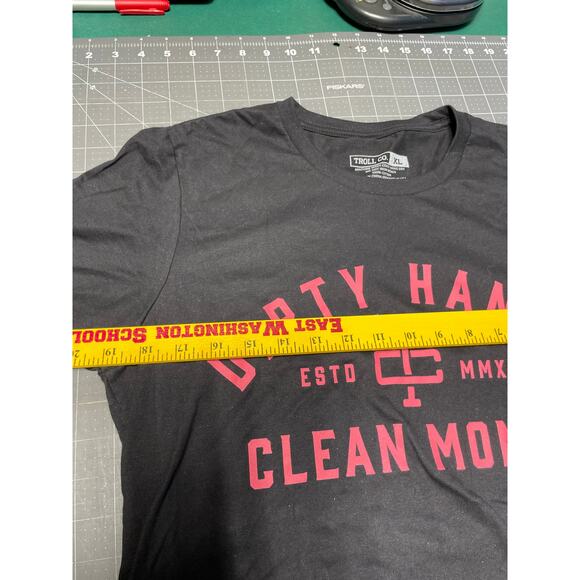 Troll Co. DHCM Dirty Hands Clean Money Classic Black T-Shirt Size XLarge NWT - Picture 4 of 5
